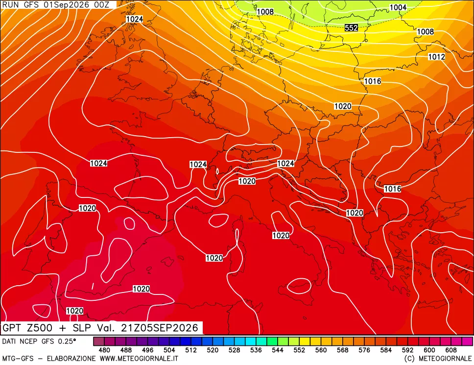 mappa 500 hPa GPT + Press SLM