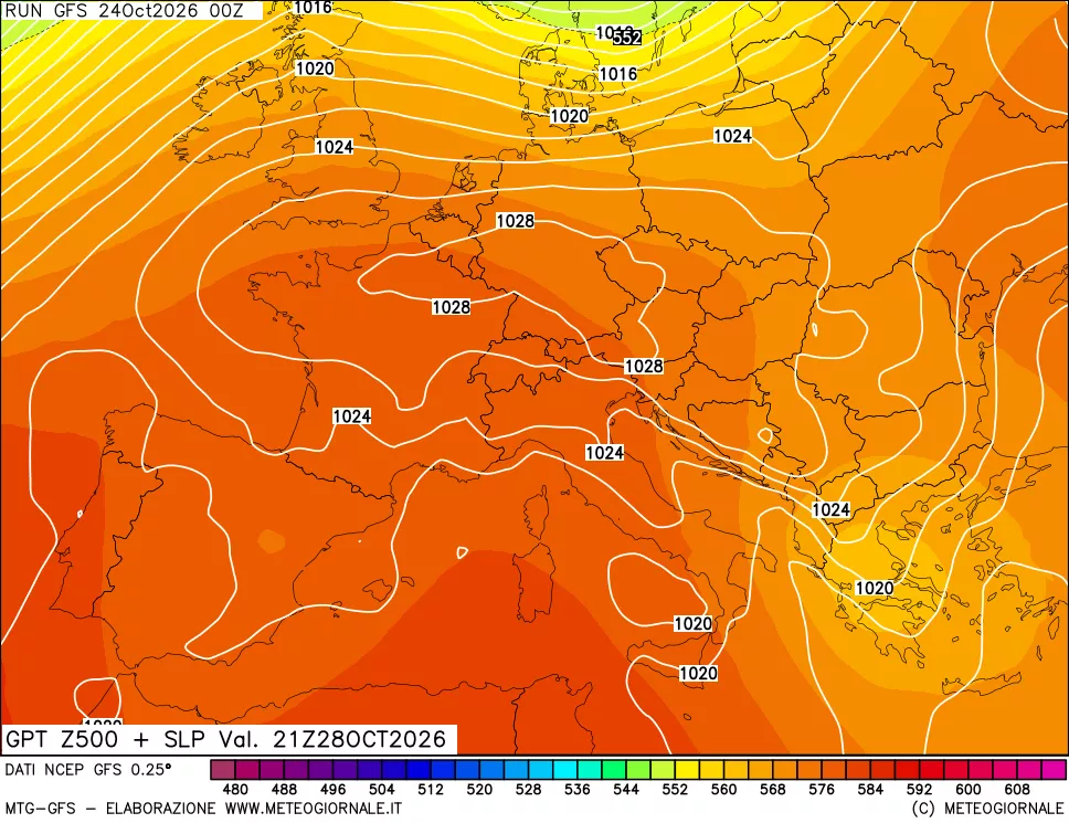 mappa 500 hPa GPT + Press SLM