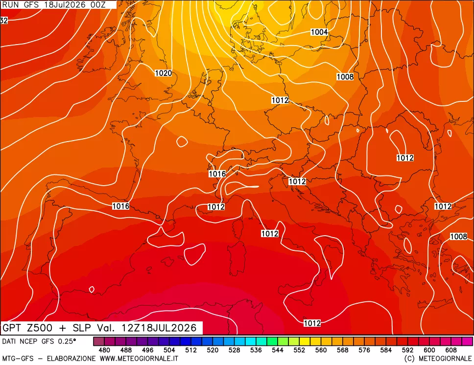 mappa 500 hPa GPT + Press SLM