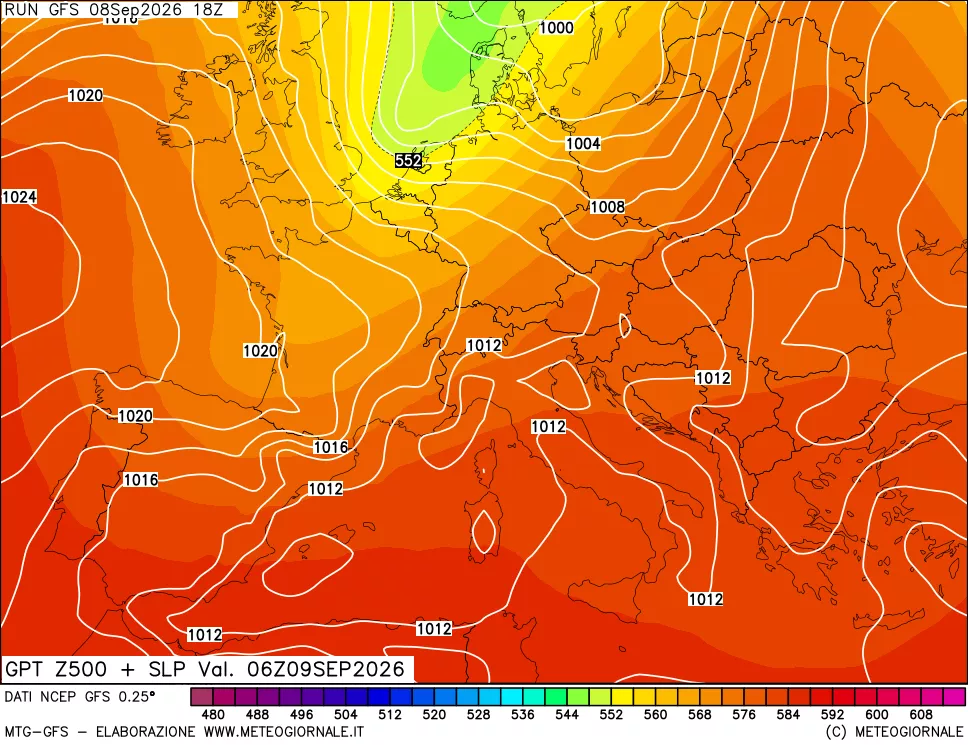 mappa 500 hPa GPT + Press SLM