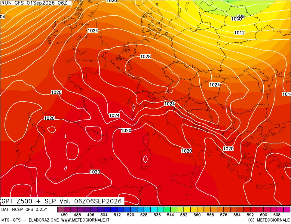 mappa 500 hPa GPT + Press SLM