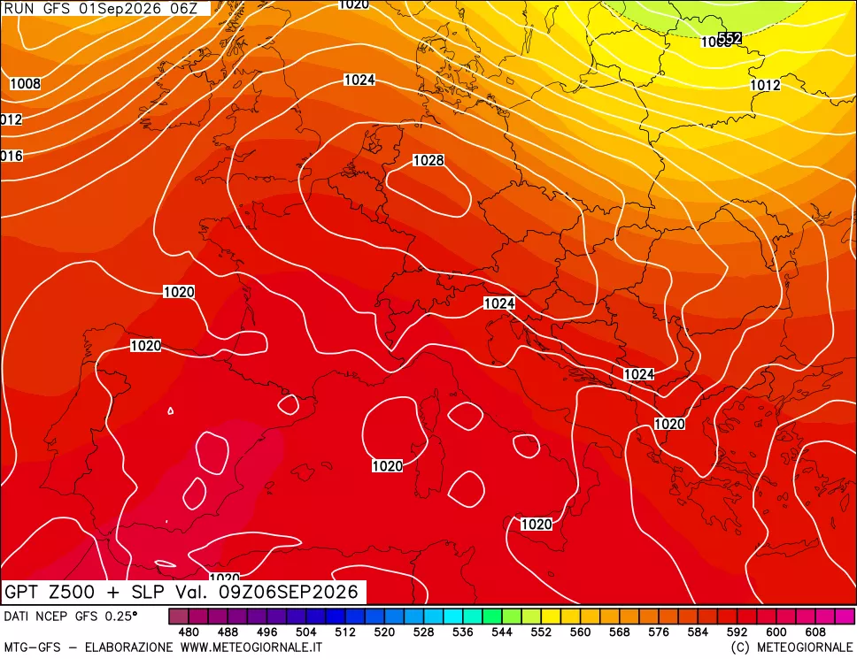 mappa 500 hPa GPT + Press SLM