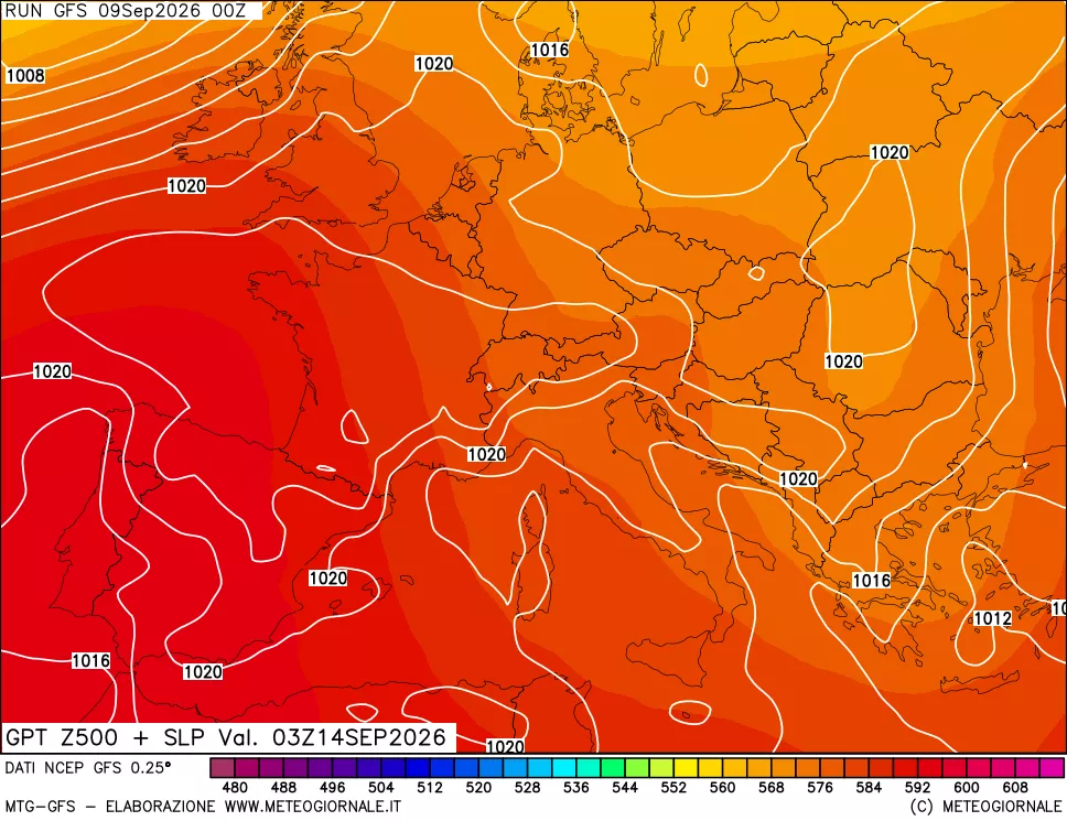 mappa 500 hPa GPT + Press SLM