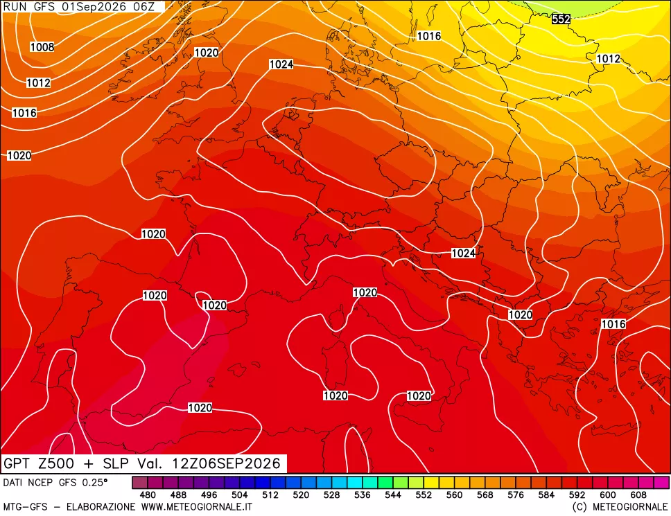 mappa 500 hPa GPT + Press SLM