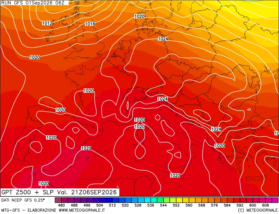 mappa 500 hPa GPT + Press SLM