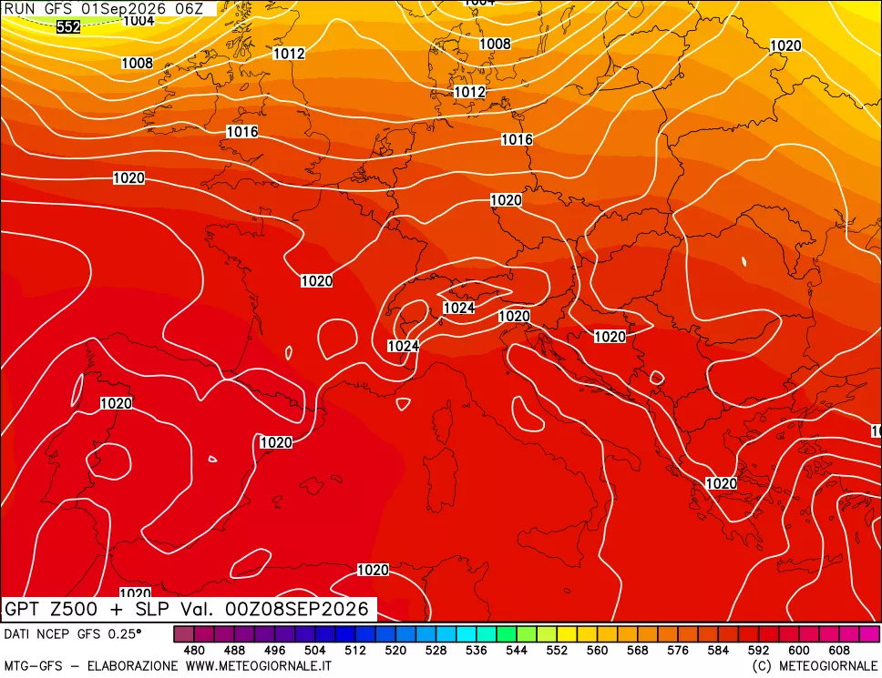 mappa 500 hPa GPT + Press SLM