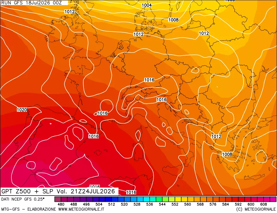 mappa 500 hPa GPT + Press SLM
