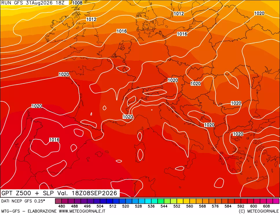 mappa 500 hPa GPT + Press SLM