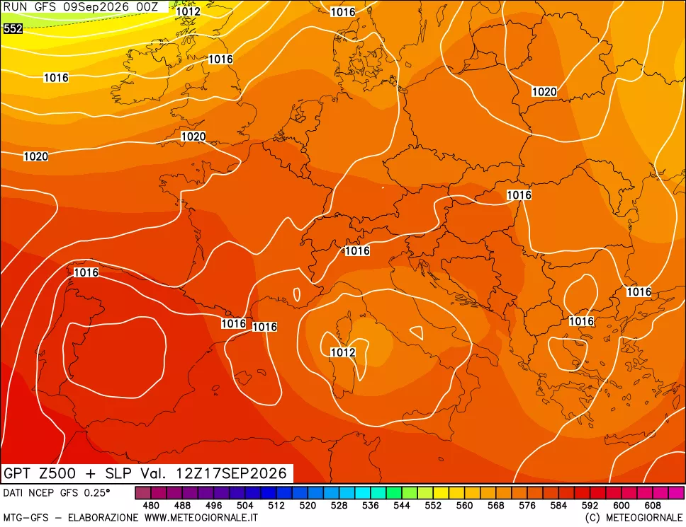 mappa 500 hPa GPT + Press SLM