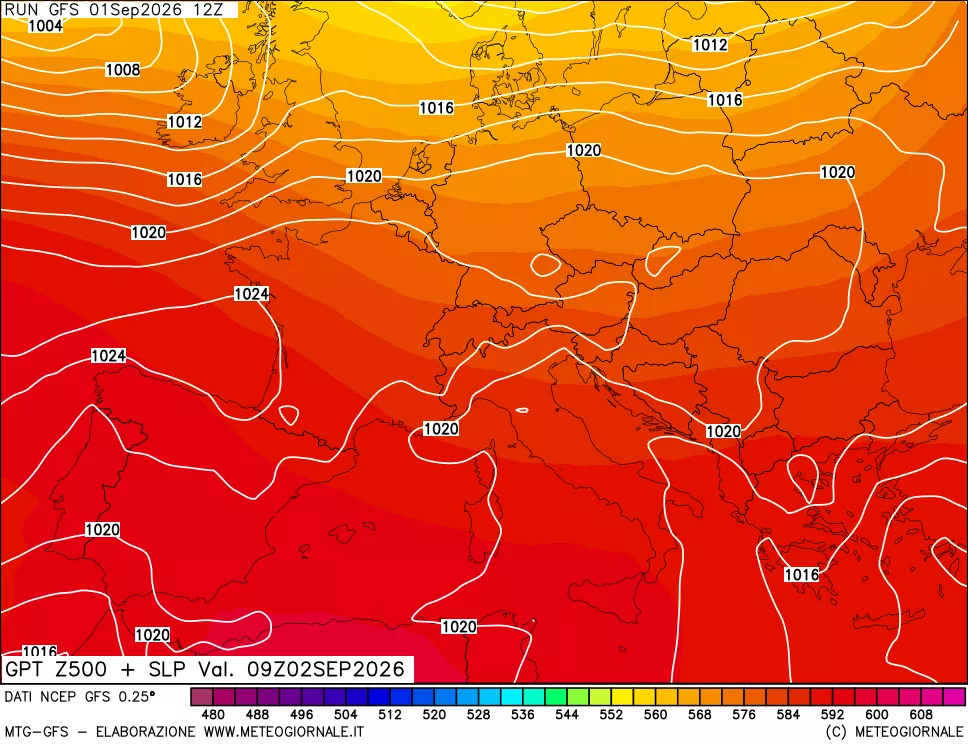 mappa 500 hPa GPT + Press SLM