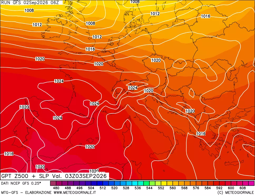 mappa 500 hPa GPT + Press SLM