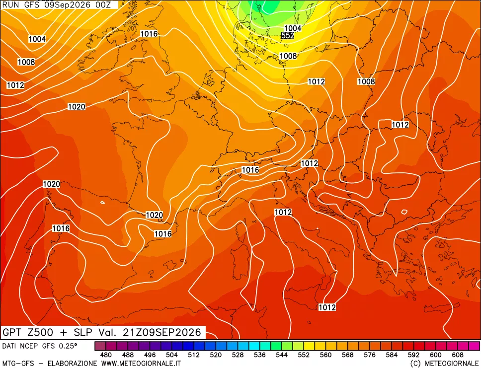 mappa 500 hPa GPT + Press SLM