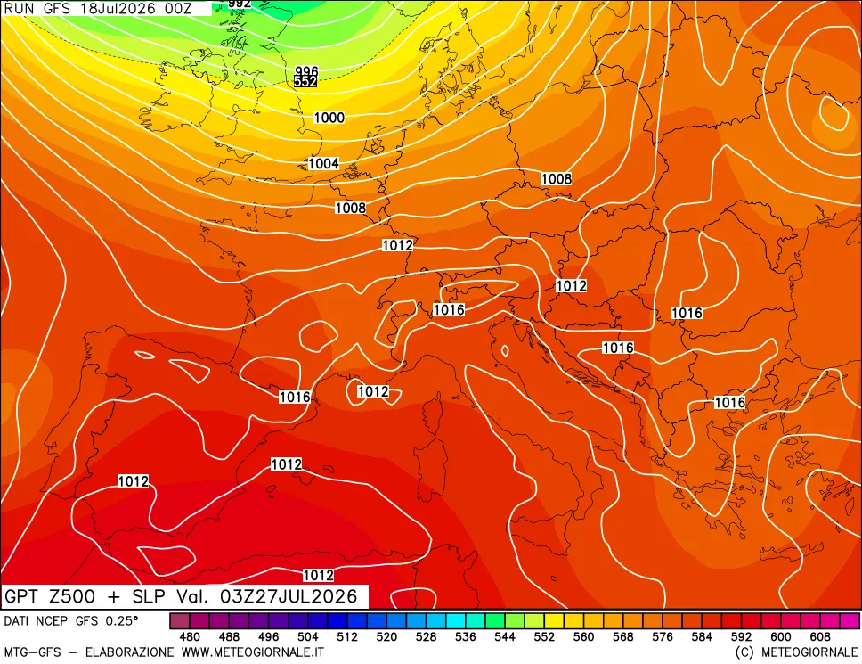 mappa 500 hPa GPT + Press SLM