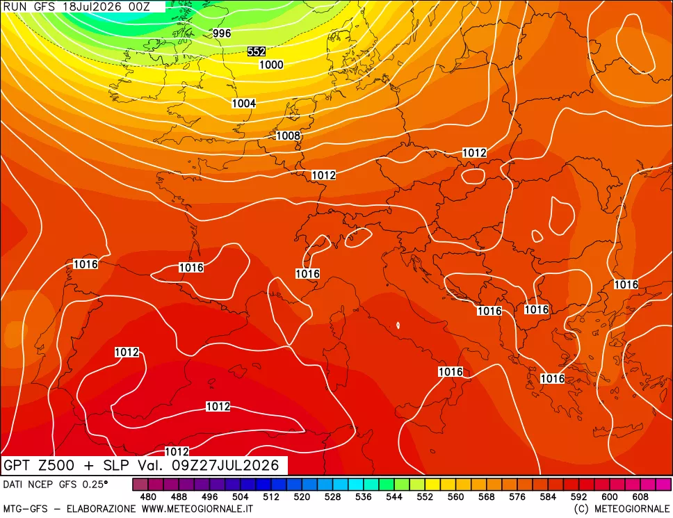 mappa 500 hPa GPT + Press SLM