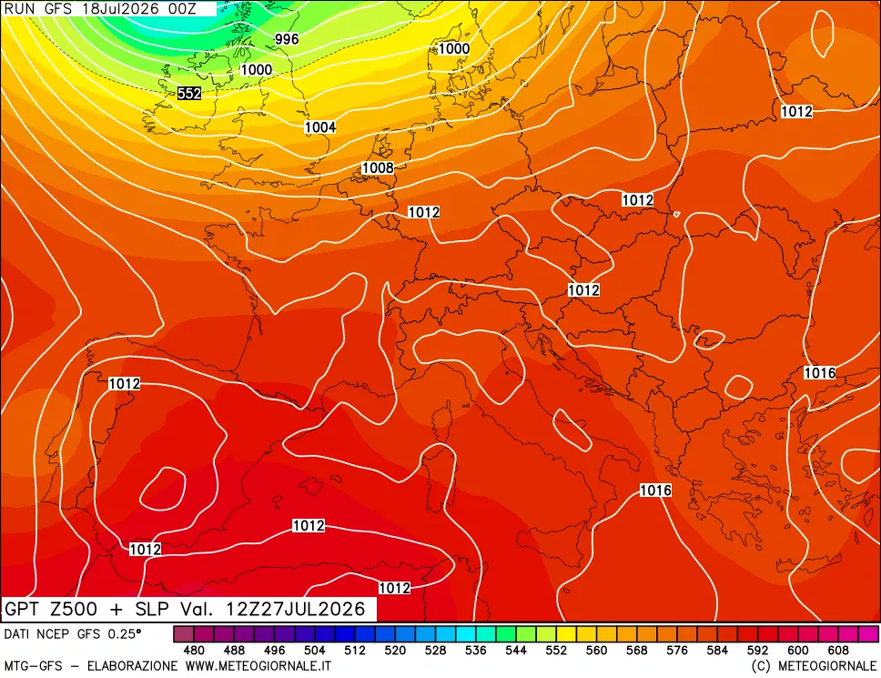 mappa 500 hPa GPT + Press SLM