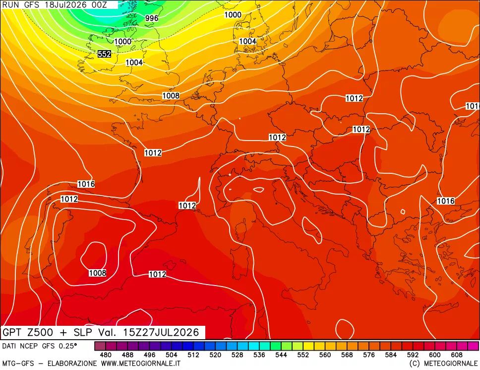 mappa 500 hPa GPT + Press SLM
