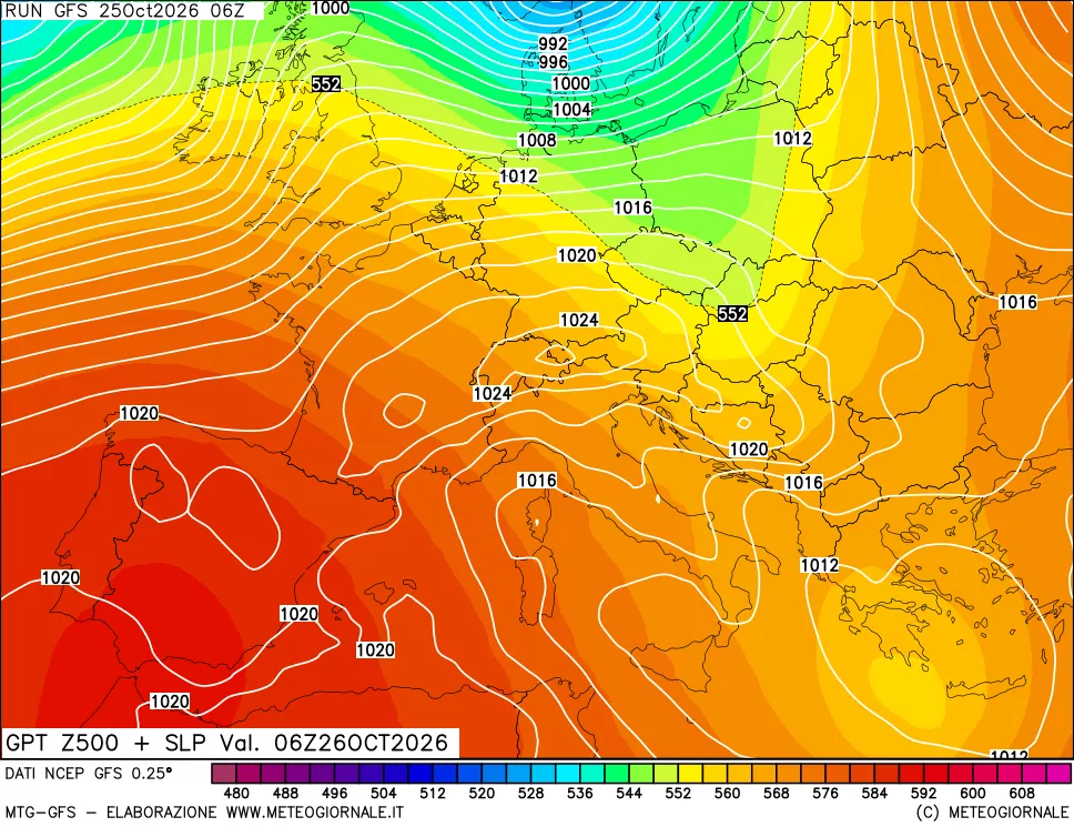 mappa 500 hPa GPT + Press SLM