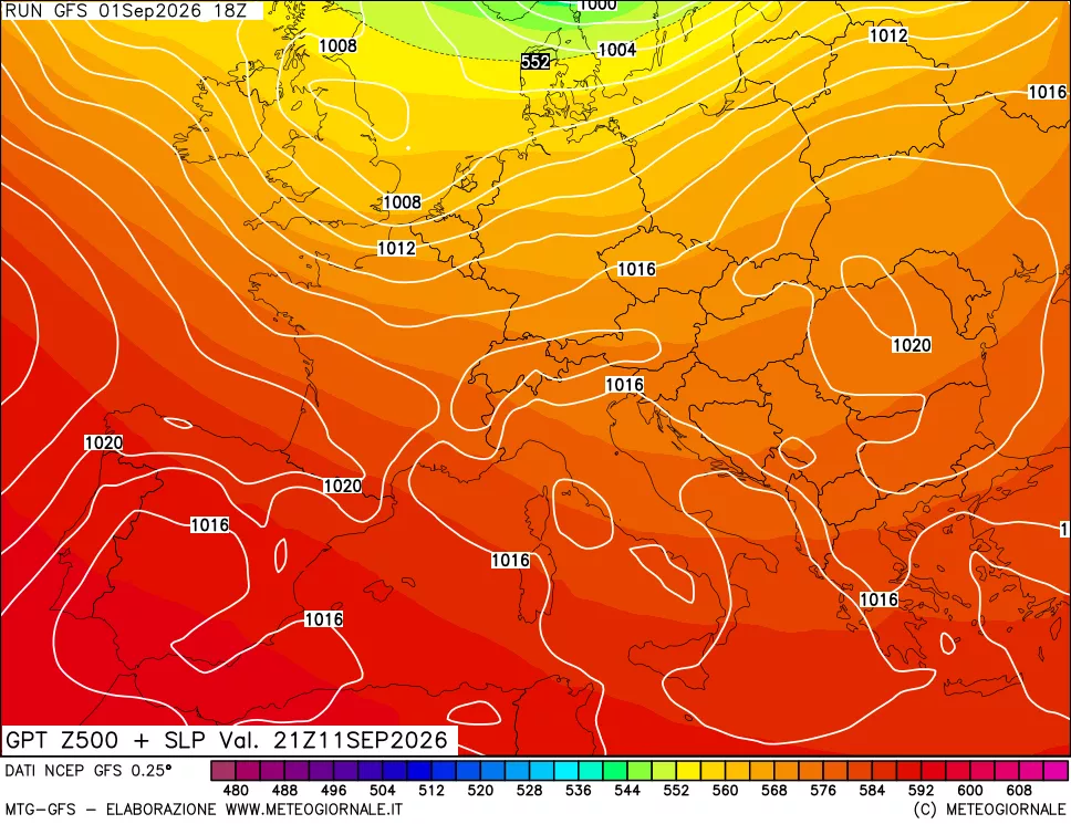 mappa 500 hPa GPT + Press SLM