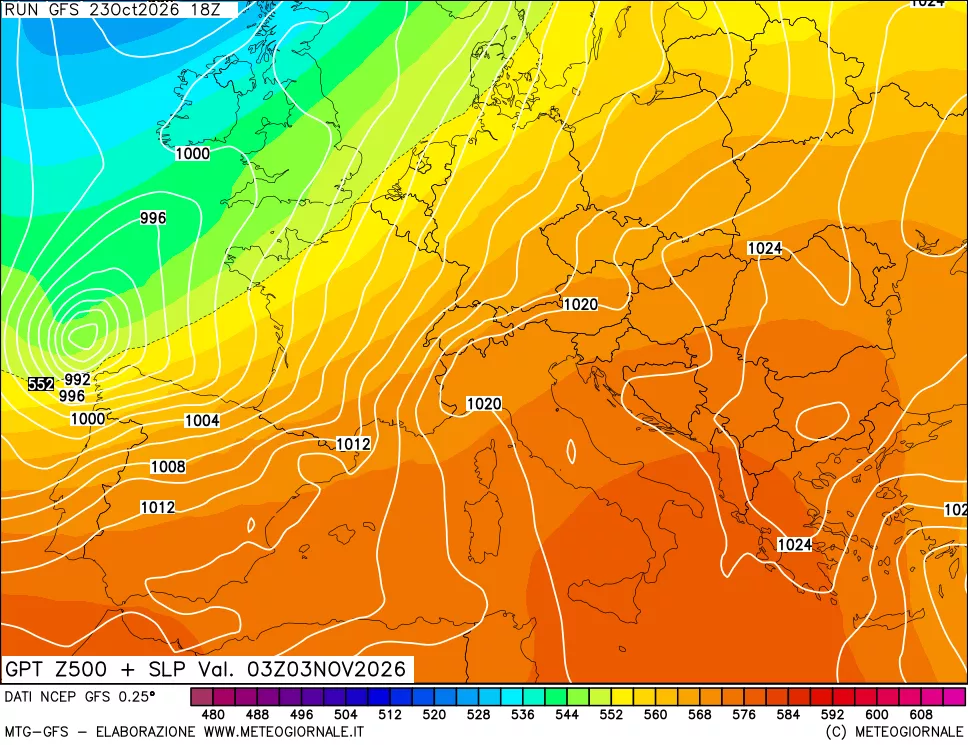 mappa 500 hPa GPT + Press SLM