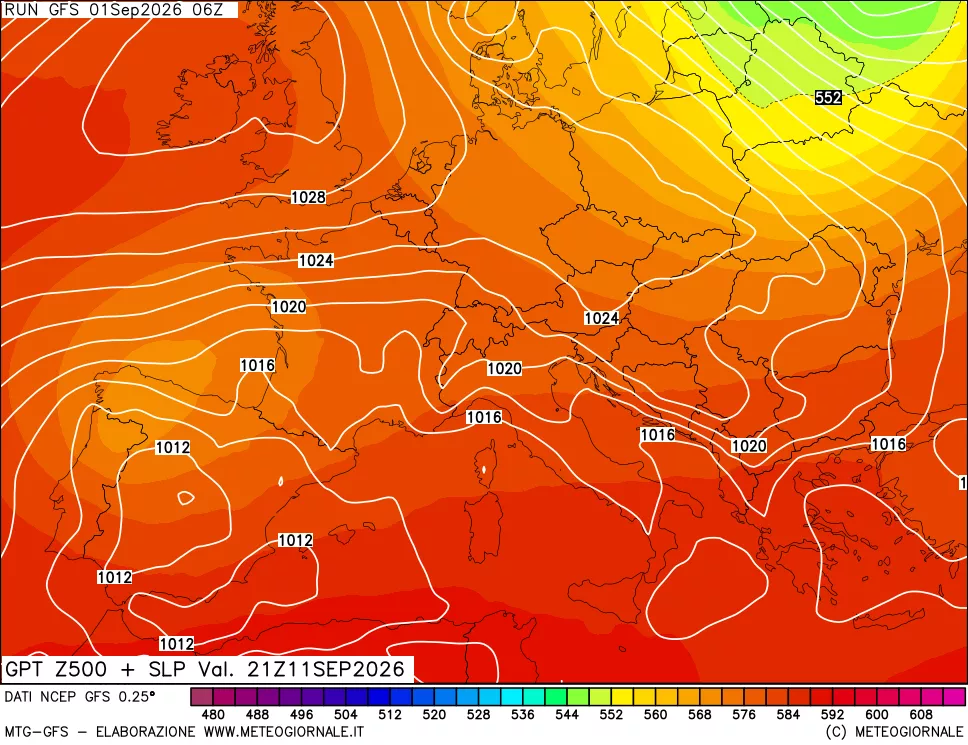 mappa 500 hPa GPT + Press SLM