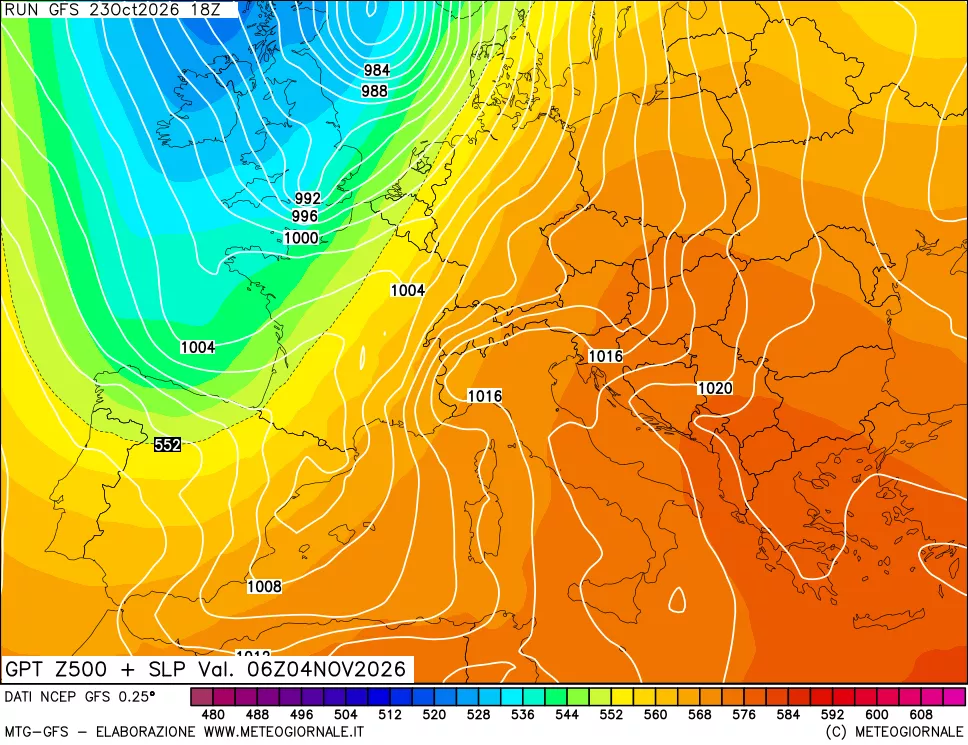 mappa 500 hPa GPT + Press SLM