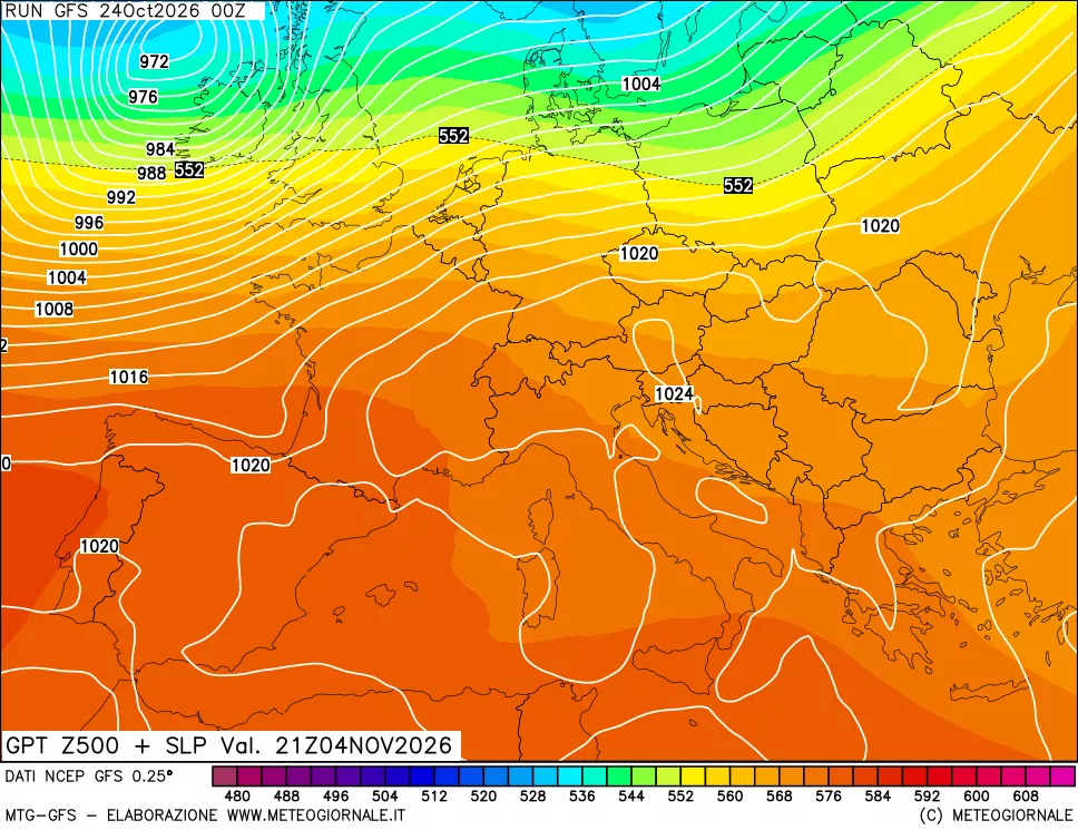 mappa 500 hPa GPT + Press SLM