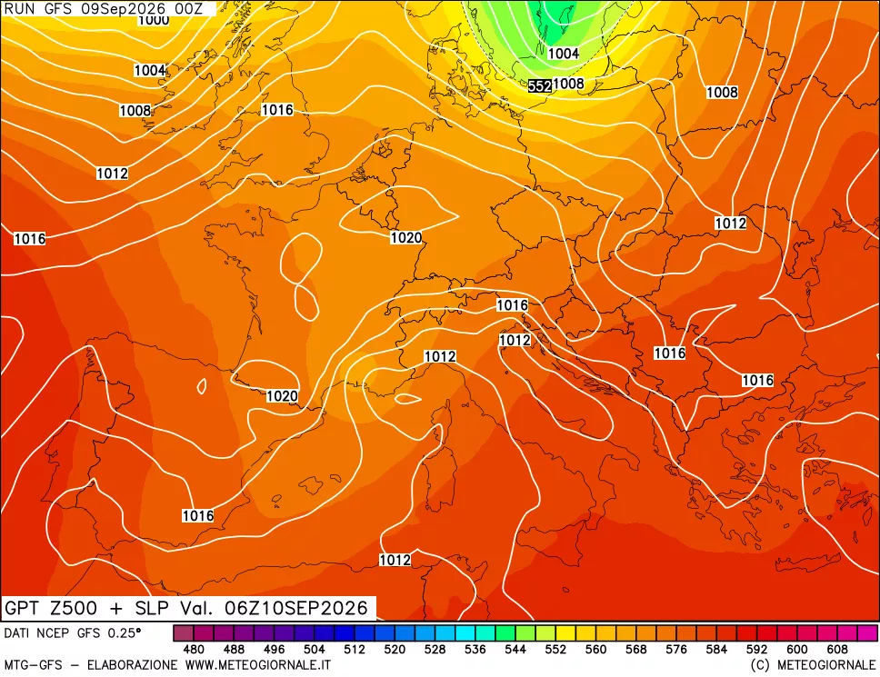 mappa 500 hPa GPT + Press SLM
