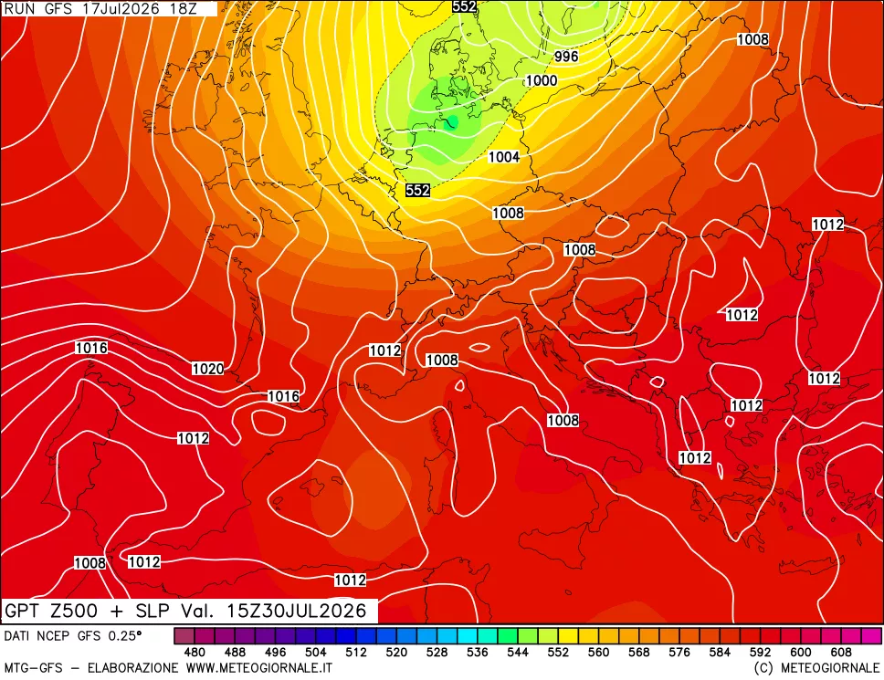 mappa 500 hPa GPT + Press SLM