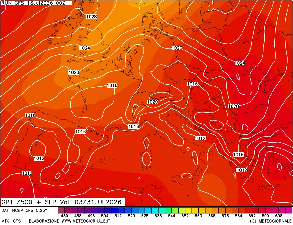 mappa 500 hPa GPT + Press SLM