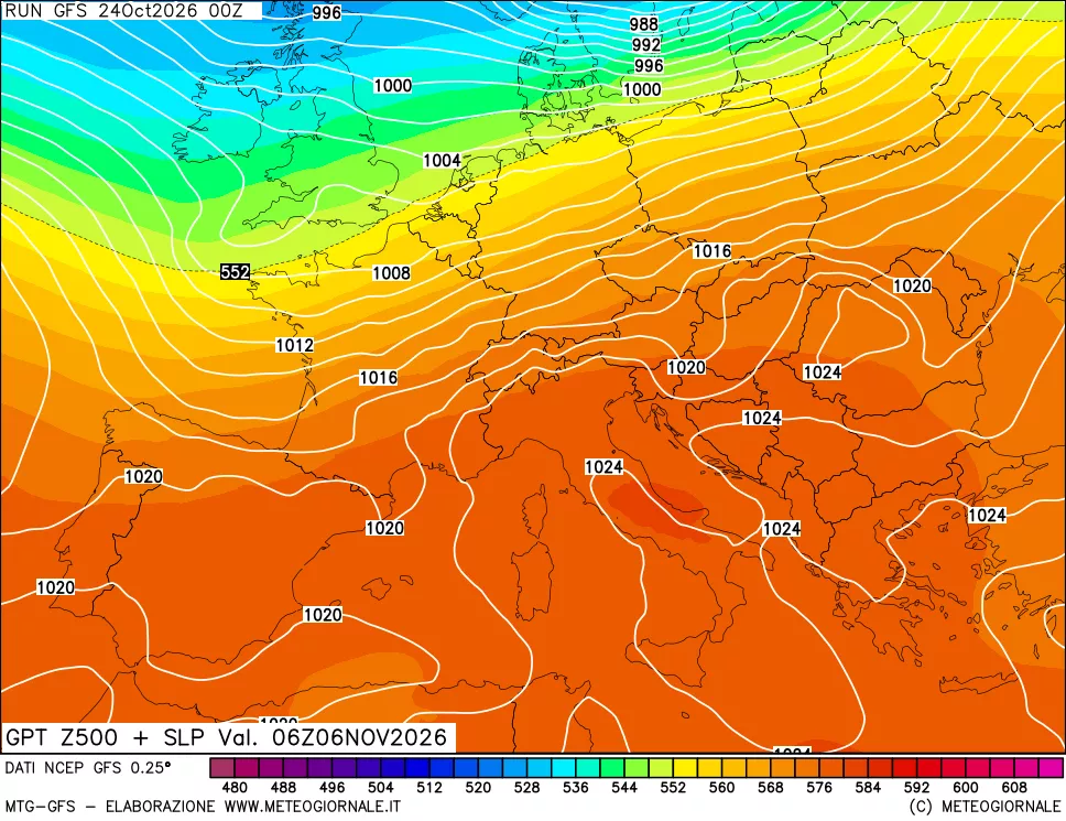 mappa 500 hPa GPT + Press SLM