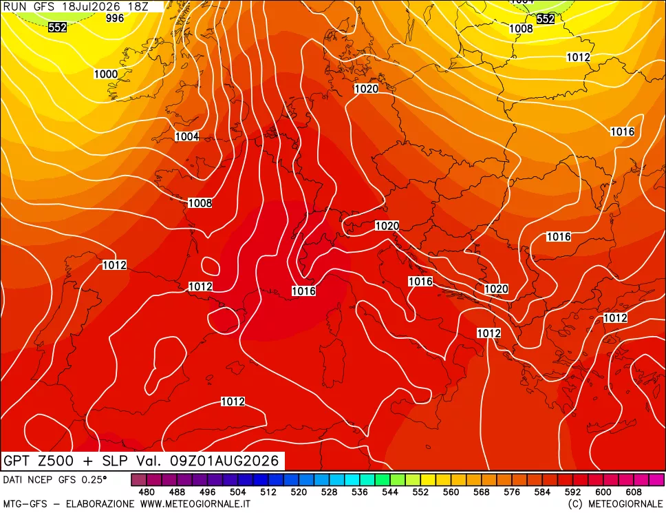 mappa 500 hPa GPT + Press SLM