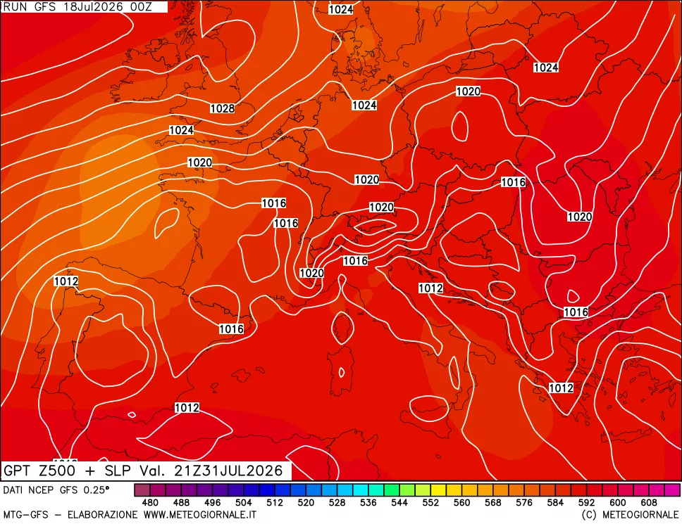 mappa 500 hPa GPT + Press SLM