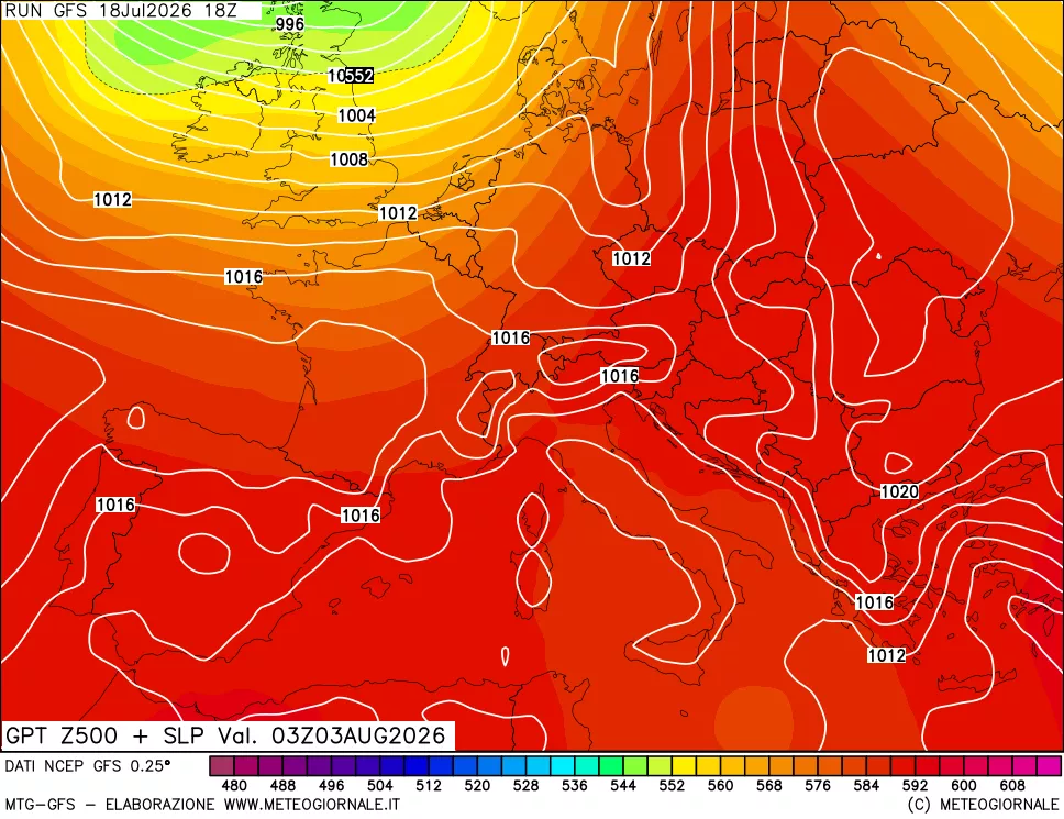 mappa 500 hPa GPT + Press SLM