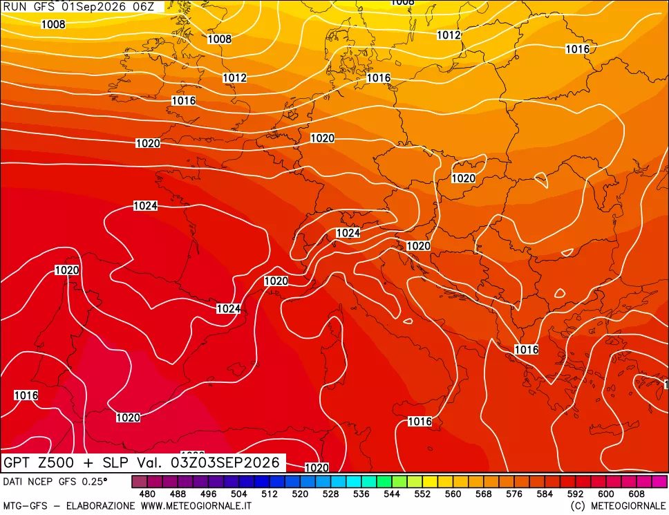 mappa 500 hPa GPT + Press SLM