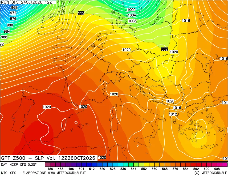 mappa 500 hPa GPT + Press SLM