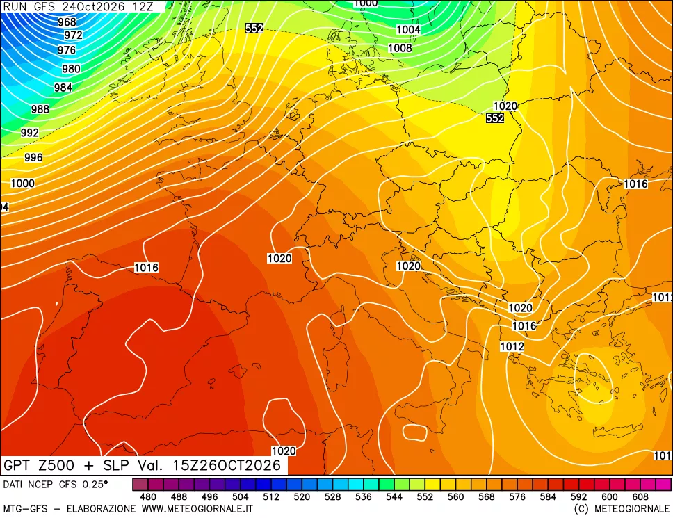 mappa 500 hPa GPT + Press SLM