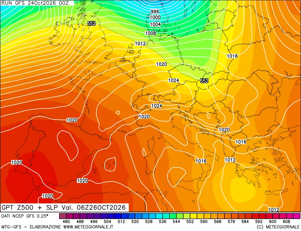 mappa 500 hPa GPT + Press SLM