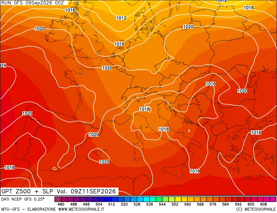 mappa 500 hPa GPT + Press SLM