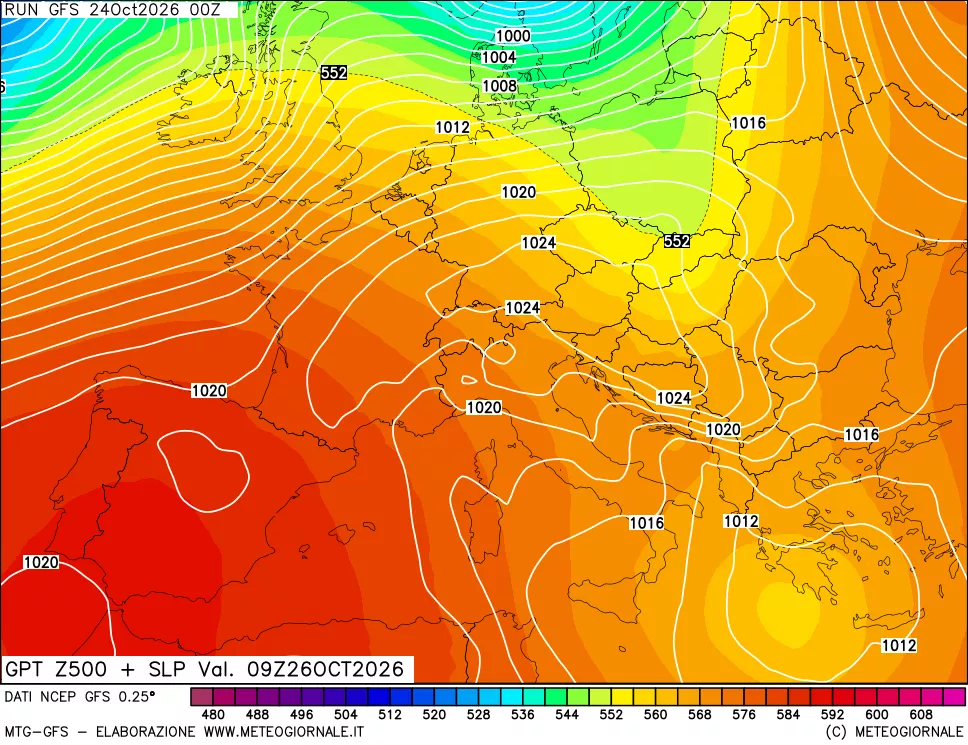 mappa 500 hPa GPT + Press SLM
