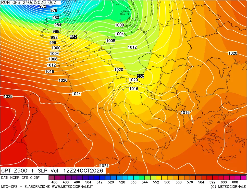 mappa 500 hPa GPT + Press SLM