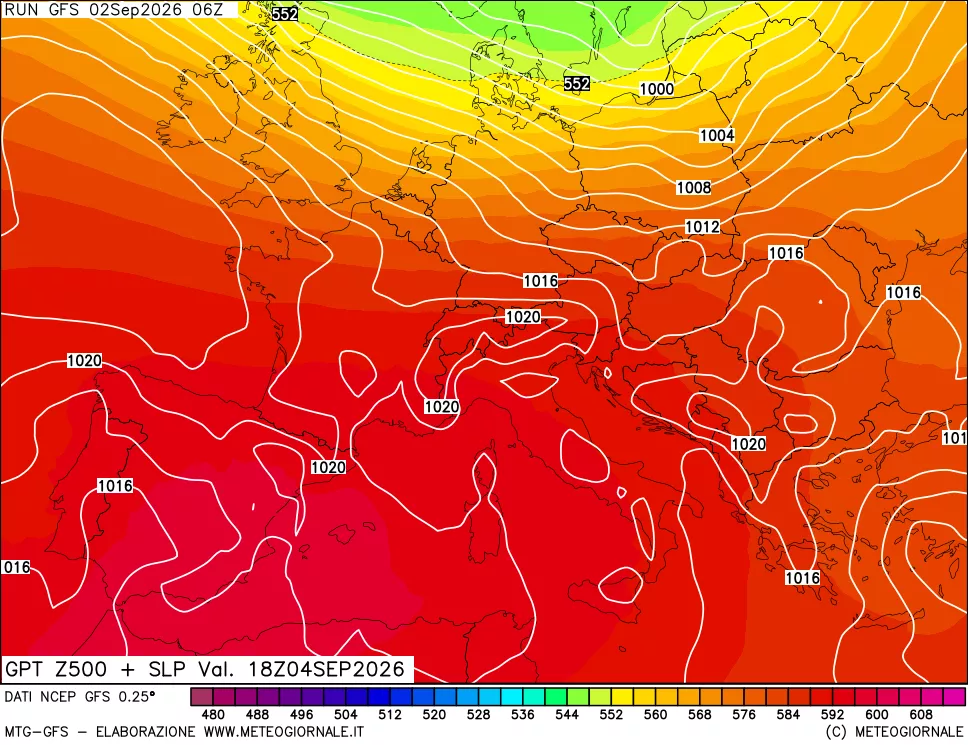 mappa 500 hPa GPT + Press SLM