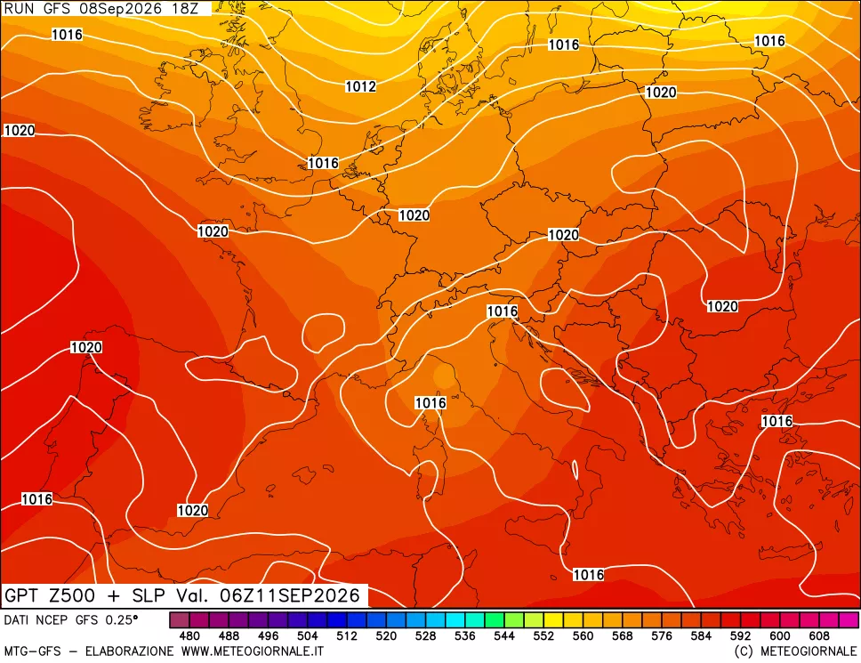 mappa 500 hPa GPT + Press SLM