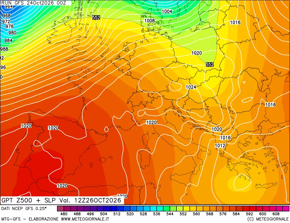 mappa 500 hPa GPT + Press SLM