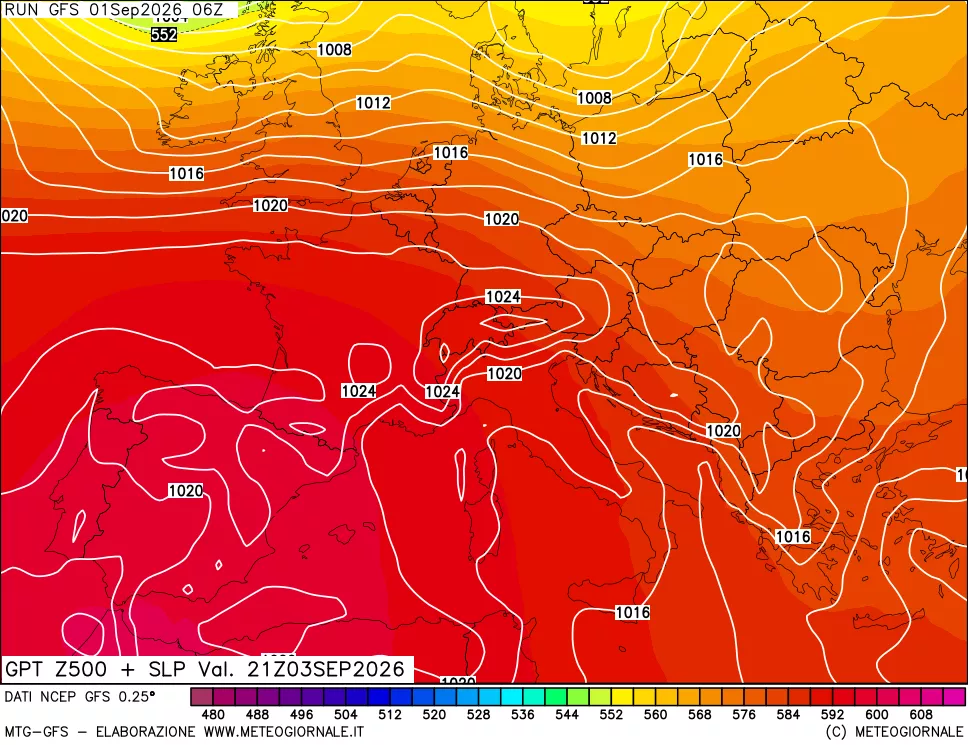 mappa 500 hPa GPT + Press SLM