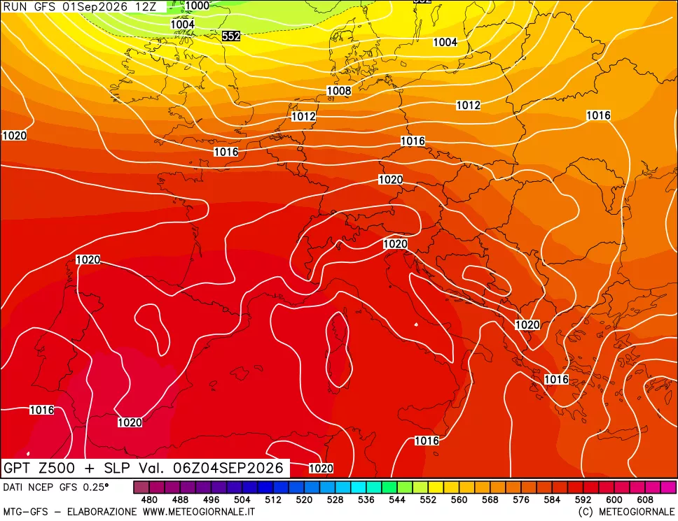 mappa 500 hPa GPT + Press SLM