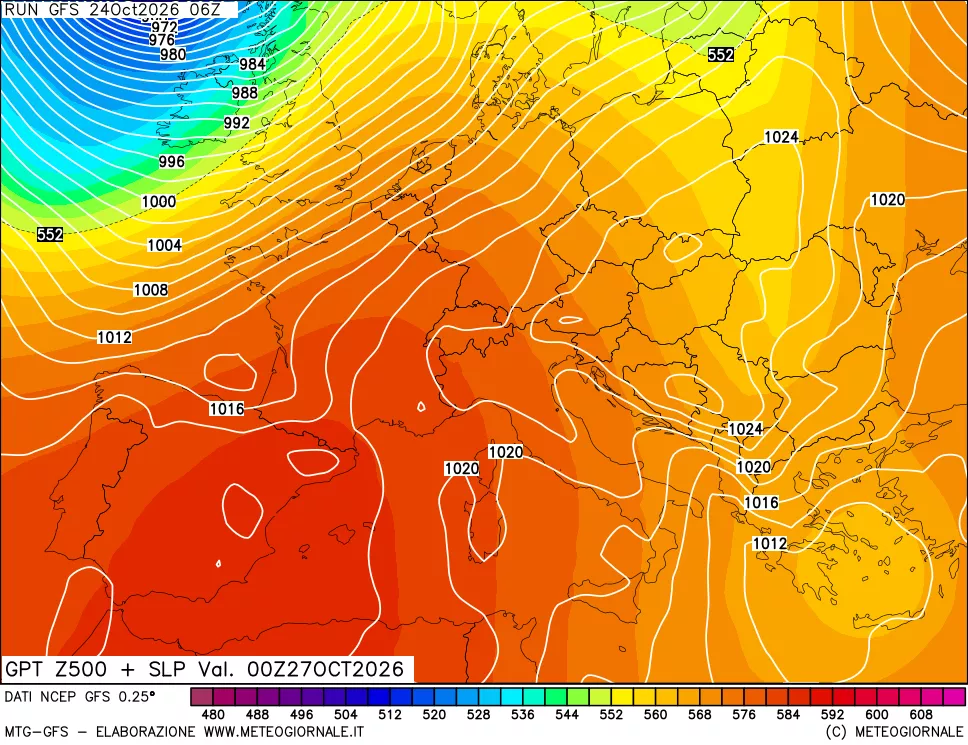 mappa 500 hPa GPT + Press SLM