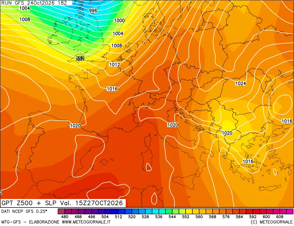 mappa 500 hPa GPT + Press SLM