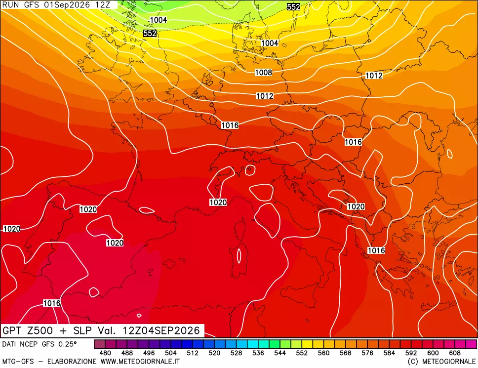 mappa 500 hPa GPT + Press SLM