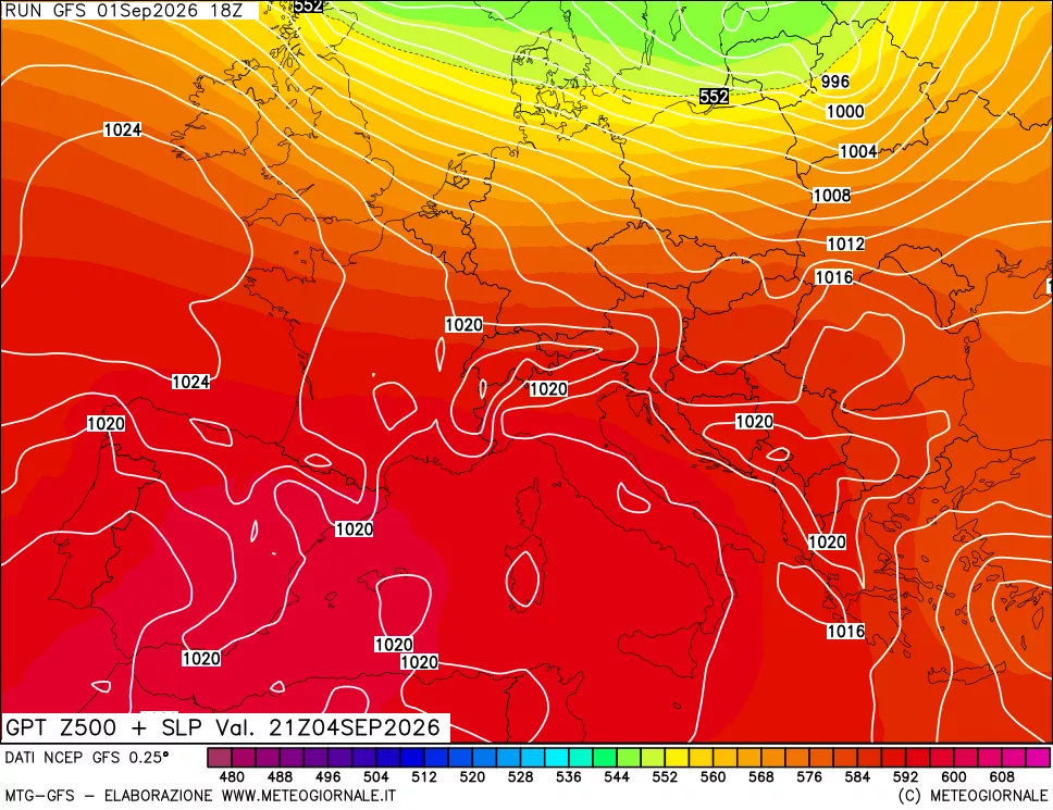 mappa 500 hPa GPT + Press SLM