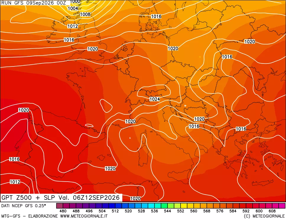 mappa 500 hPa GPT + Press SLM